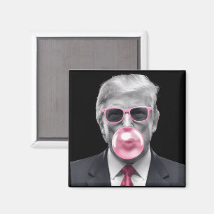 Bubble Gum Trump Donald Trump 2024 Rösta på Trump  Magnet