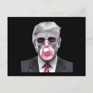 Bubble Gum Trump Donald Trump 2024 Rösta på Trump Vykort