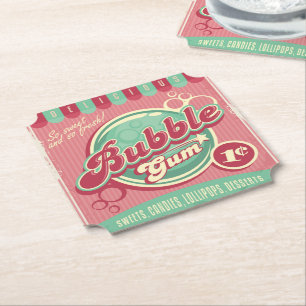 Bubble Gum Underlägg Papper