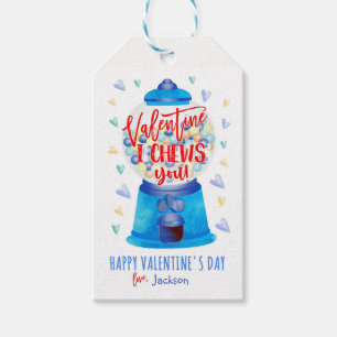 Bubble Gum Valentine Card, välj dig Valentine Presentetikett