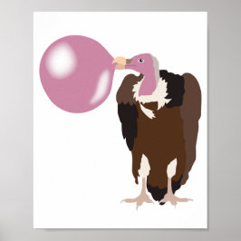 Bubble Gum Vculture Bloing Bubble Poster