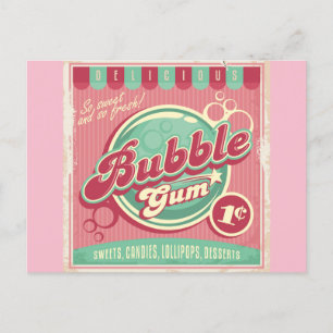 Bubble Gum-vykort Vykort