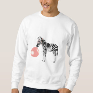 Bubble Gum Zebra Blowing Bubble Lång Ärmad Tröja