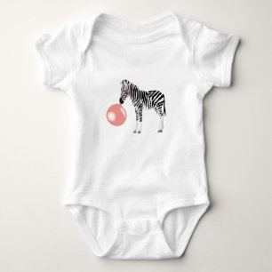 Bubble Gum Zebra Blowing Bubble T Shirt