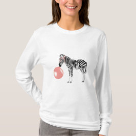 Bubble Gum Zebra Blowing Bubble T Shirt