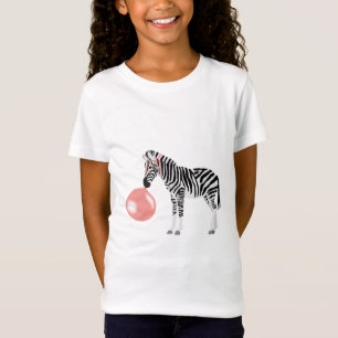 Bubble Gum Zebra Blowing Bubble T Shirt