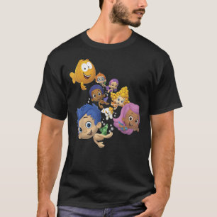 Bubble Guppies Fullt Cast Swimming Porträtt Essent T Shirt