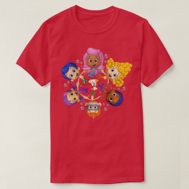 Bubble Guppies Synchronized Swimming Circle Portra T Shirt (Design framsida)