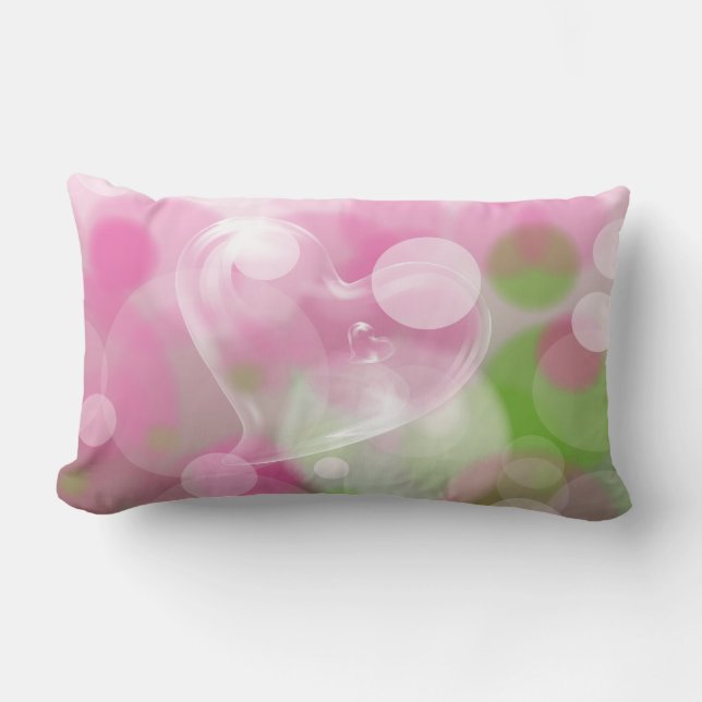 Bubble Hearts American MoJo Pillow Lumbarkudde (Framsida)