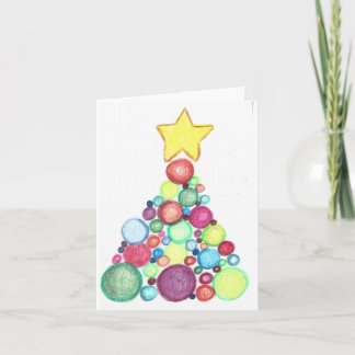 Bubble Julgran, blank notecard Anteckningskort