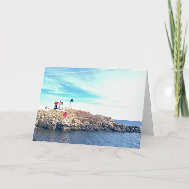 Bubble Lighthouse Photo Blank Hälsning Kort (Framsida)