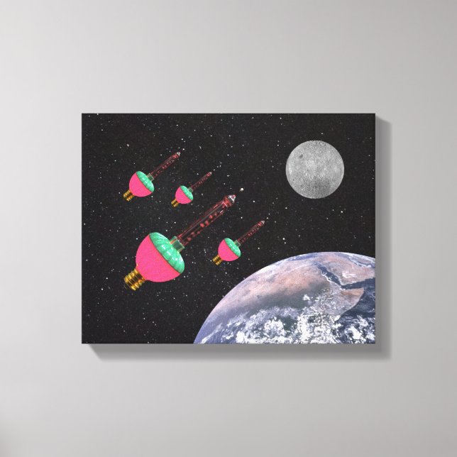 Bubble Ljus i rymden Canvastryck (Framsida)