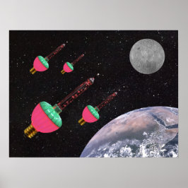 Bubble Ljus i rymden Poster