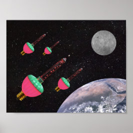 Bubble Ljus i rymden Poster