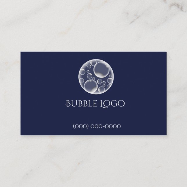 Bubble Logotyp Business Card-mall Visitkort (Framsida)