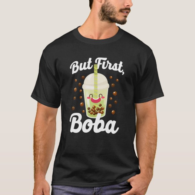 Bubble men First Boba Tea T Shirt (Framsida)