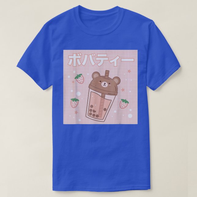Bubble Milk Tea Boba Cute Bear Kawaii  T Shirt (Design framsida)