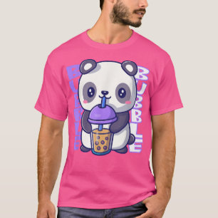 Bubble mjölk gullpanda björn kawaii drickbubbla t shirt