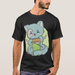 Bubble Mjölk Tea Boba Cat Pastel Goth Neko Mochi Y T Shirt