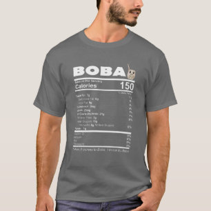 Bubble Mjölk Tea Nutritional Facts Funny Boba Älsk T Shirt