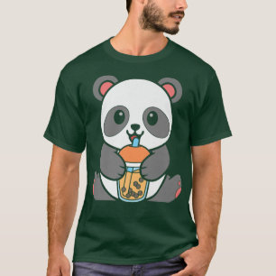 Bubble Mjölk Tea Panda Cute Panda Drinking Boba Mi T Shirt