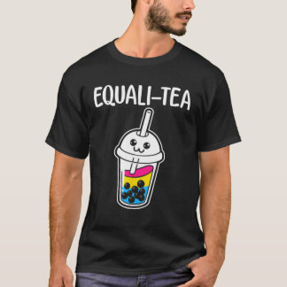 Bubble Mjölk Tea Pansexual Flagga T Shirt