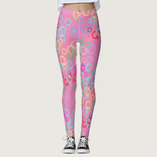 Bubble mönster 2.b Rosa BG Leggings