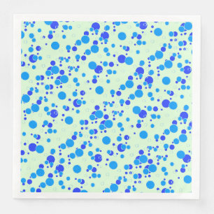Bubble mönster C01.blue LGreen BG Pappersservett