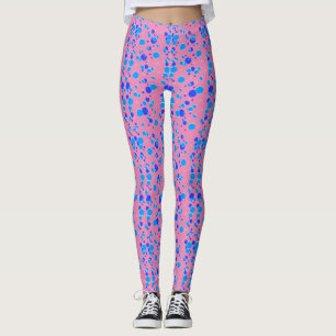 Bubble mönster C01.blue Rosa BG Leggings