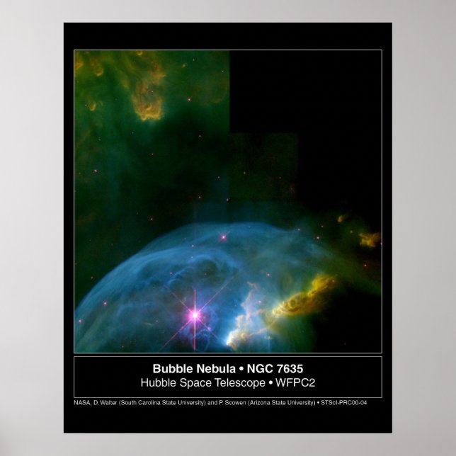 Bubble Nebula 7635 Hubble Telescope Poster (Framsidan)