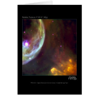 Bubble Nebula - NGC 7635 Hubble Telescope Hälsningskort