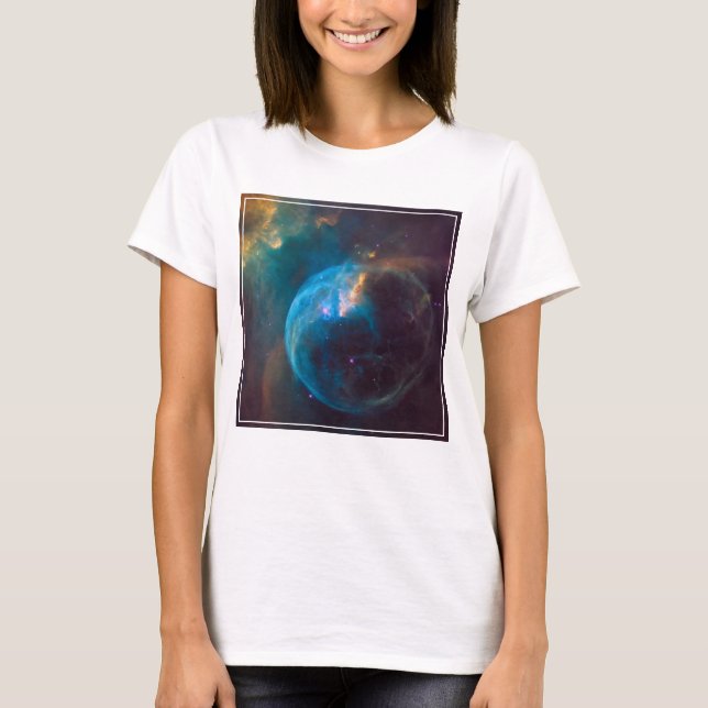 Bubble Nebula, NGC 7635. T Shirt (Framsida)