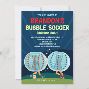 Bubble Ocer Födelsedagsfest inbjudan