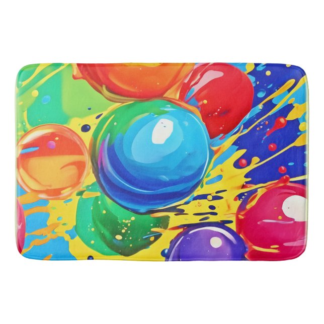 Bubble Pop, Bright och fetstil Badrumsmatta (Framsidan)