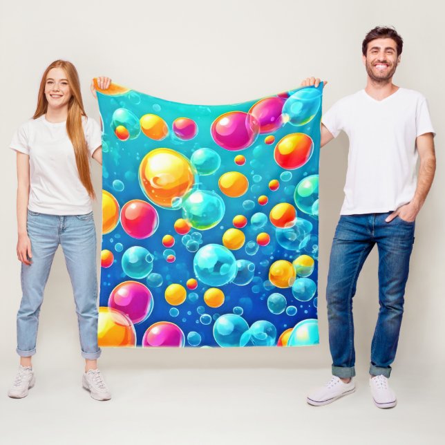 Bubble Pop Delight Fleecefilt (På plats)