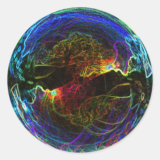 Bubble Runt Klistermärke (Framsida)
