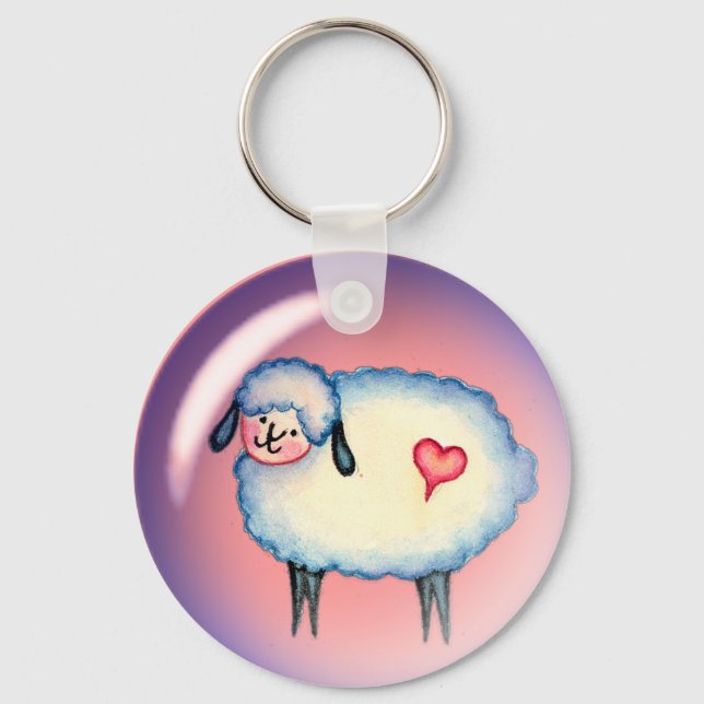 BUBBLE SHEEP AV SHARON SHARPE NYCKELRING (Framsida)