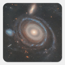 Bubble Space Telescope Bullseye Galaxy Fyrkantigt Klistermärke