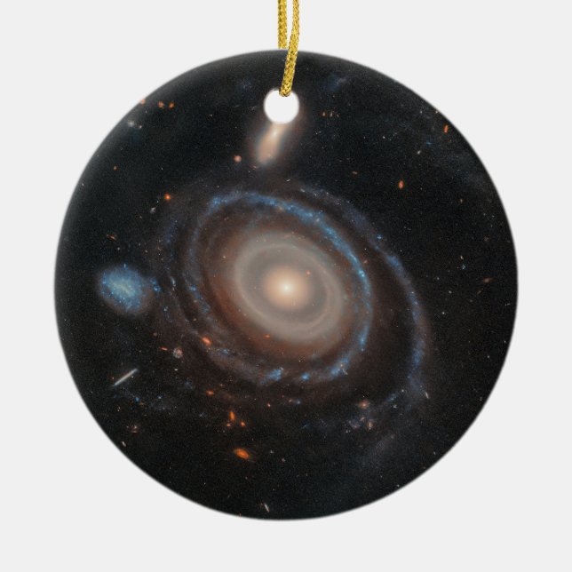 Bubble Space Telescope Bullseye Galaxy Julgransprydnad Keramik (Framsidan)