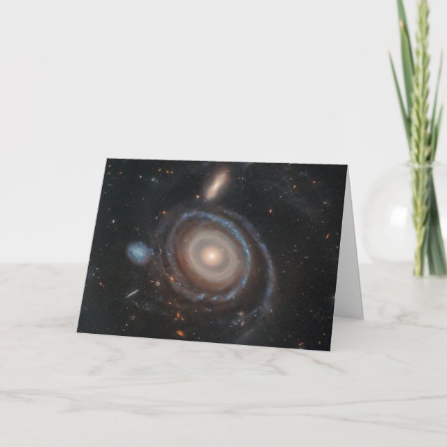 Bubble Space Telescope Bullseye Galaxy Tack Kort (Framsida)