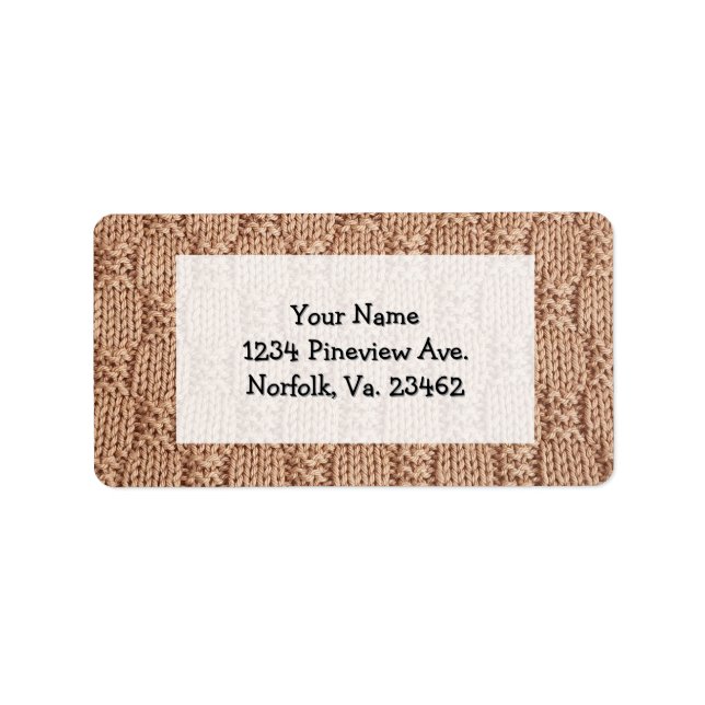 Bubble Sticka Stitch Mönster av Shirley Taylor Adressetikett (Framsidan)