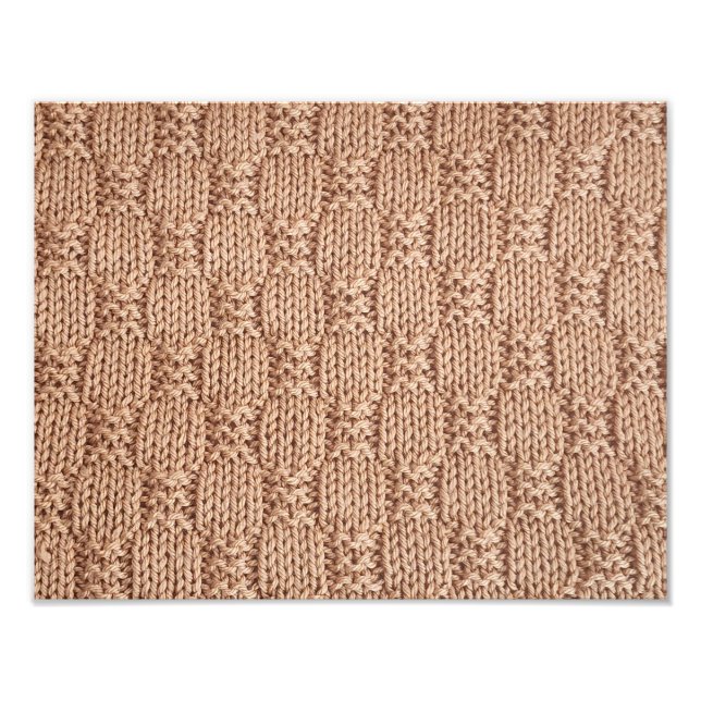 Bubble Sticka Stitch Mönster av Shirley Taylor Fototryck (Framsidan)