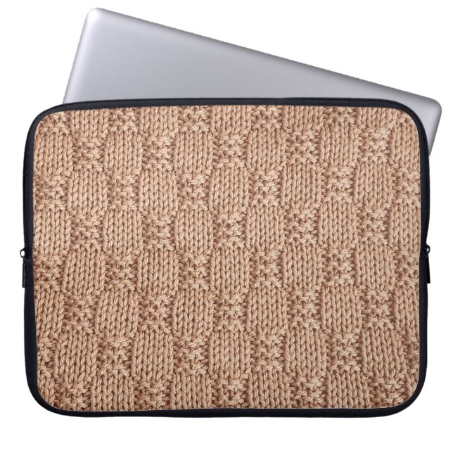 Bubble Sticka Stitch Mönster av Shirley Taylor Laptop Fodral (Framsidan)