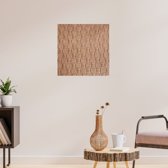 Bubble Sticka Stitch Mönster av Shirley Taylor Poster (Vardagsrum 3)