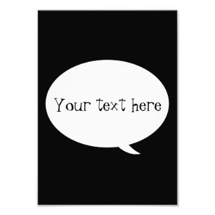 Bubble tal - Din Anpassningsbar Text Fototryck