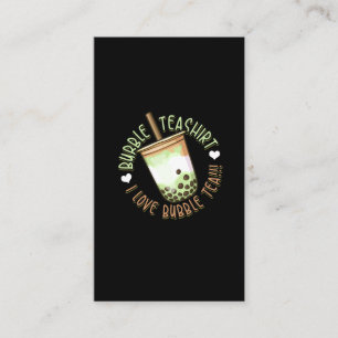 Bubble Tea Älskare Boba Tea Drinker Visitkort