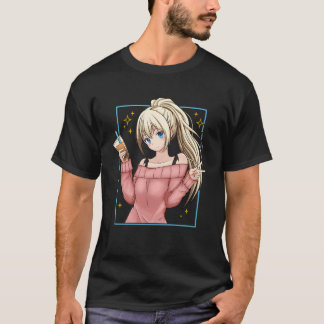 Bubble Tea Anime Girl Kawaii japanska T Shirt