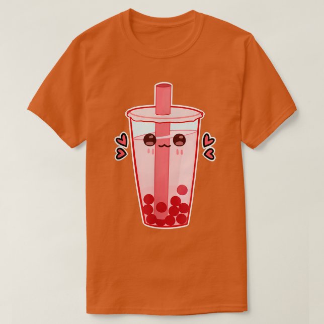 Bubble Tea - Anime Kawaii Bubble Tea Funny Älskare T Shirt (Design framsida)
