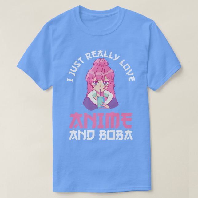 Bubble Tea Anime Premium T Shirt (Design framsida)