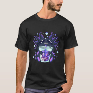 Bubble Tea Axolotl Älskare Sweet Boba Tea Mexican T Shirt